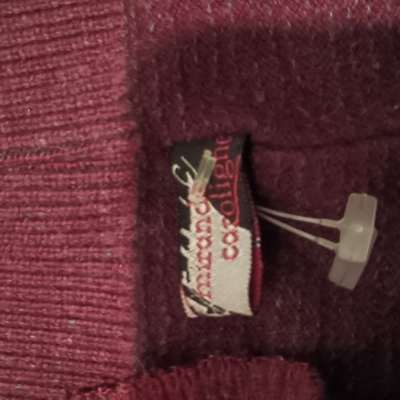 Miranda Caroligne Dark Red and Grey Pixie Handkerchief Cut Asymmetrical Dress A8 - Picture 4 of 5